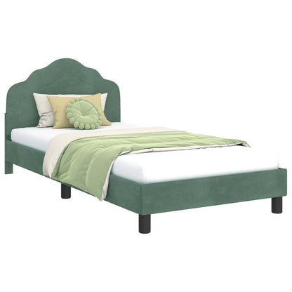 Struttura letto bambini con testata Verde Mare 90 x 190 cm | homemem39