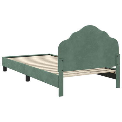 Struttura letto bambini con testata Verde Mare 90 x 190 cm | homemem39