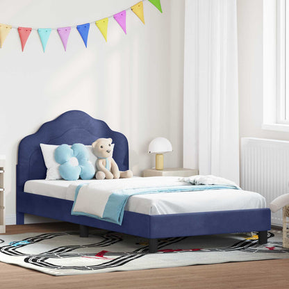 Struttura letto bambini con testata Blu Polizia 90 x 190 cm | homemem39