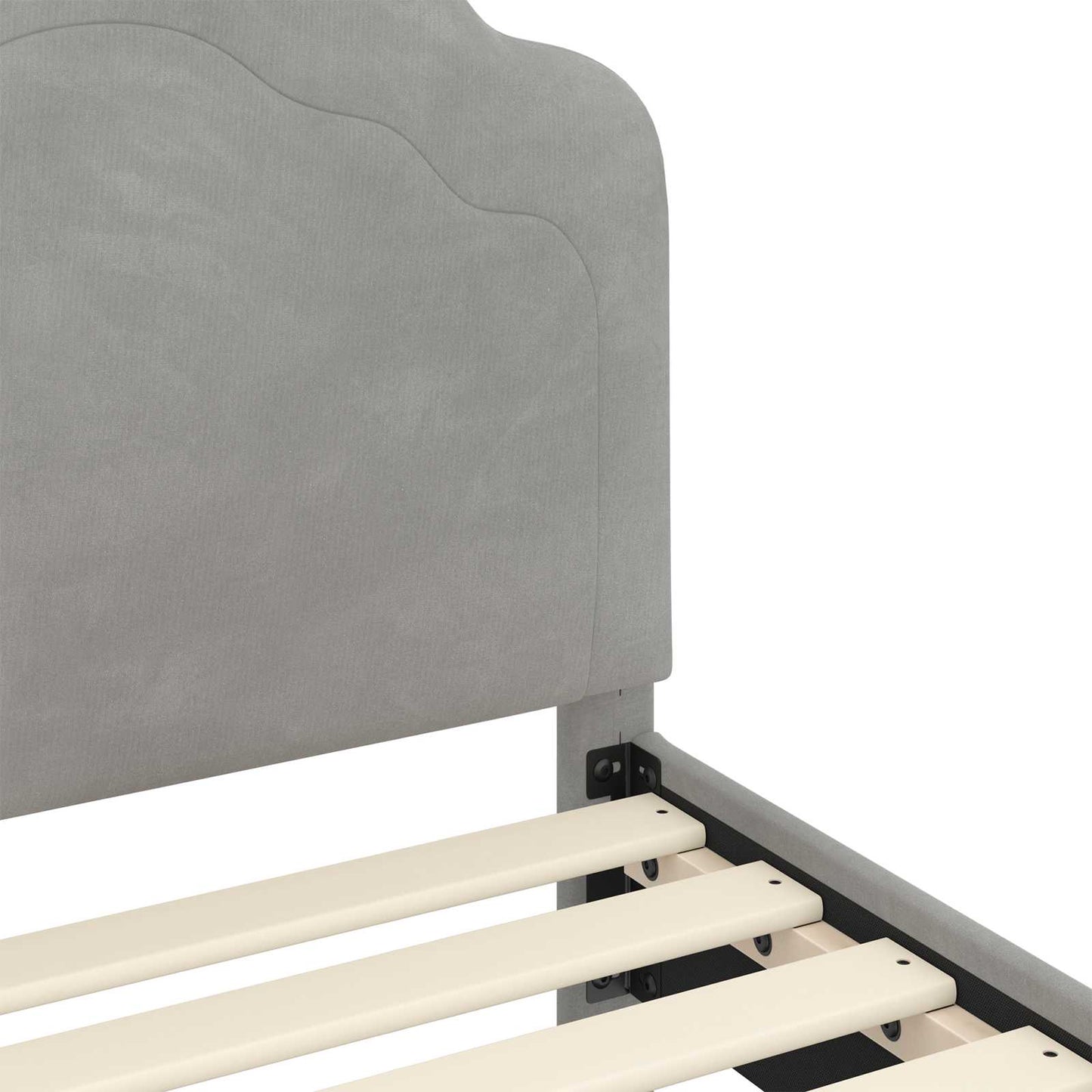 Struttura letto bambini con testata Grigio Chiaro 90 x 200 cm | homemem39