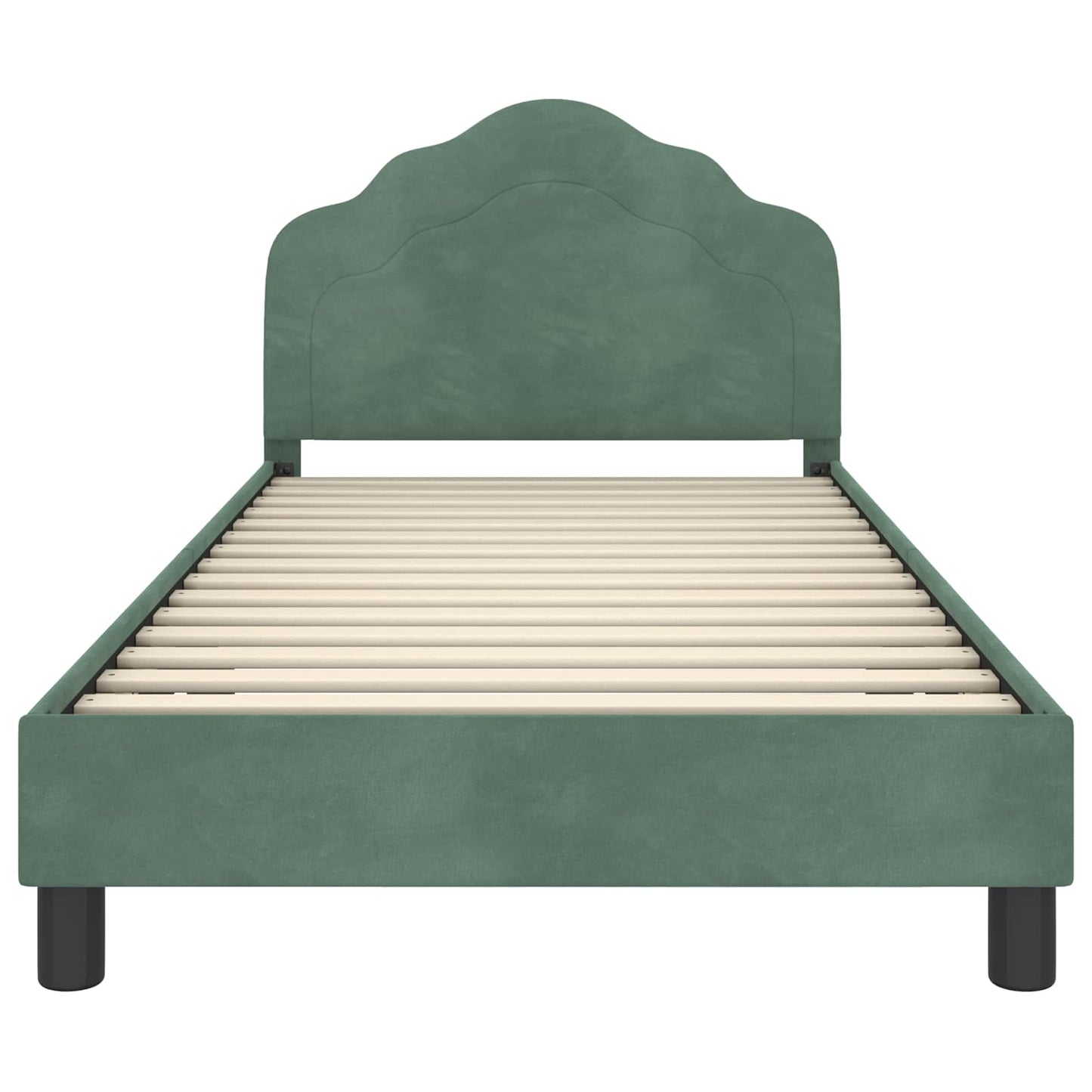 Struttura letto bambini con testata Verde Mare 90 x 200 cm