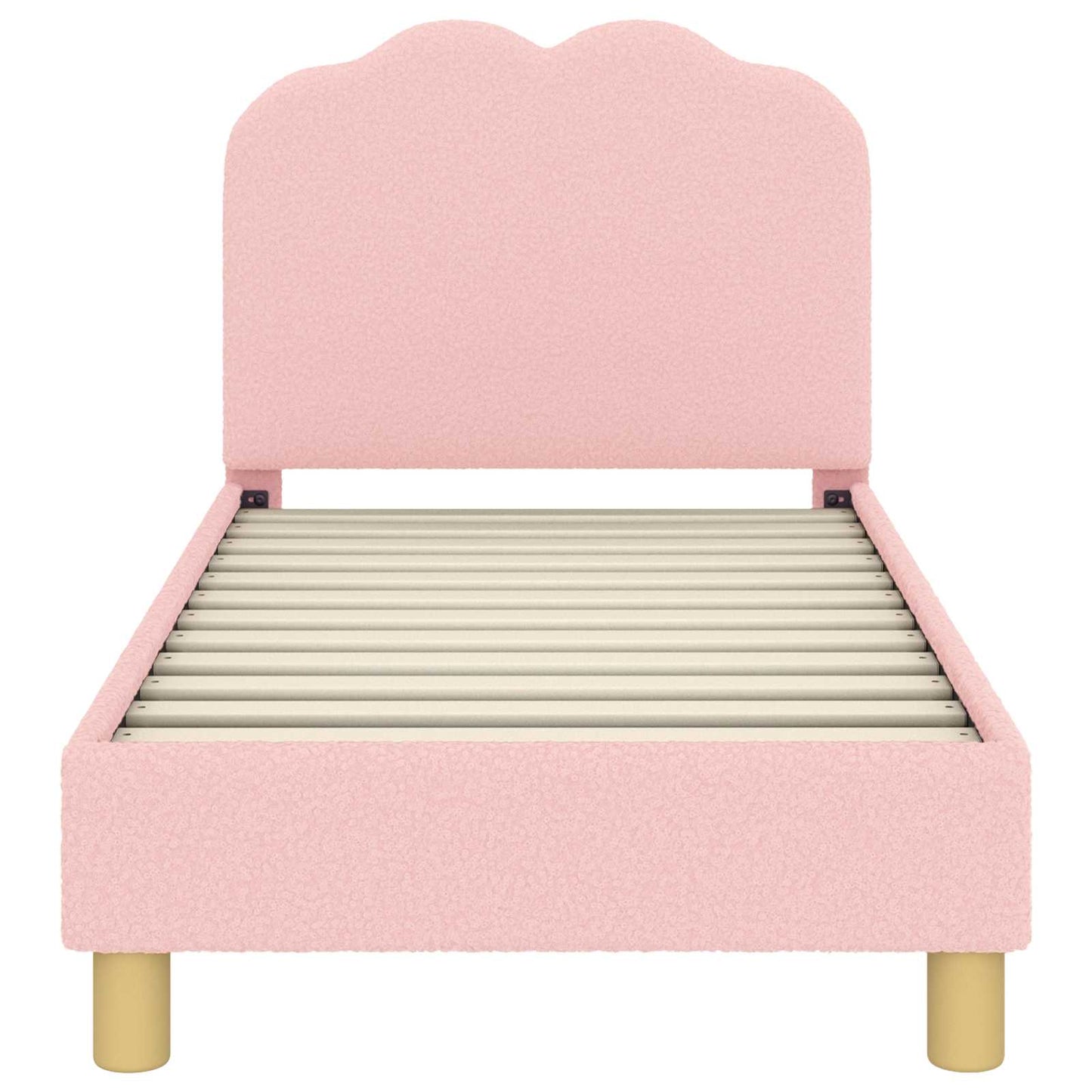 Struttura letto per bambini con testata Rosa 70 x 140 cm Bouclé | homemem39