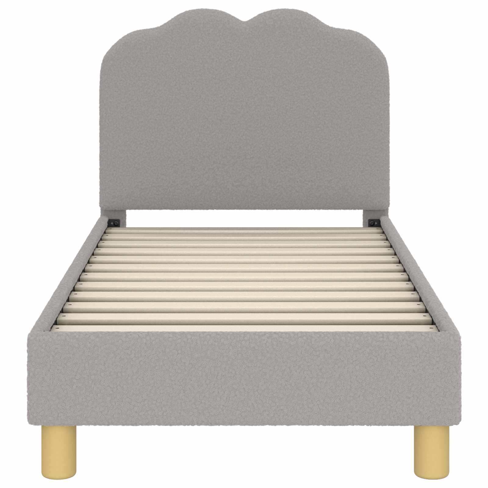 Struttura letto per bambini con testata Grigio Chiaro Bouclé | homemem39
