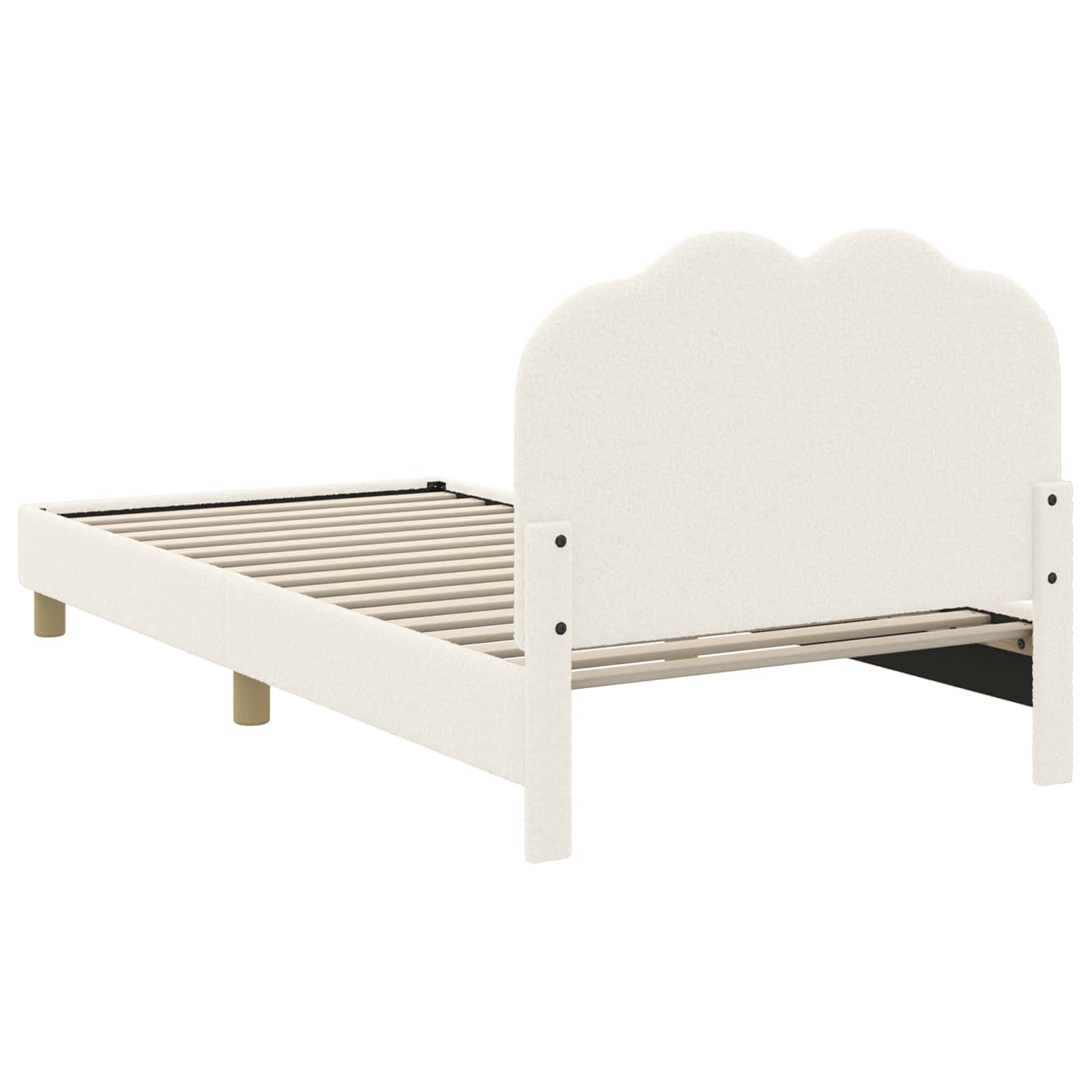 Struttura letto bambini con testata Crema 80 x 200 cm Bouclé | homemem39
