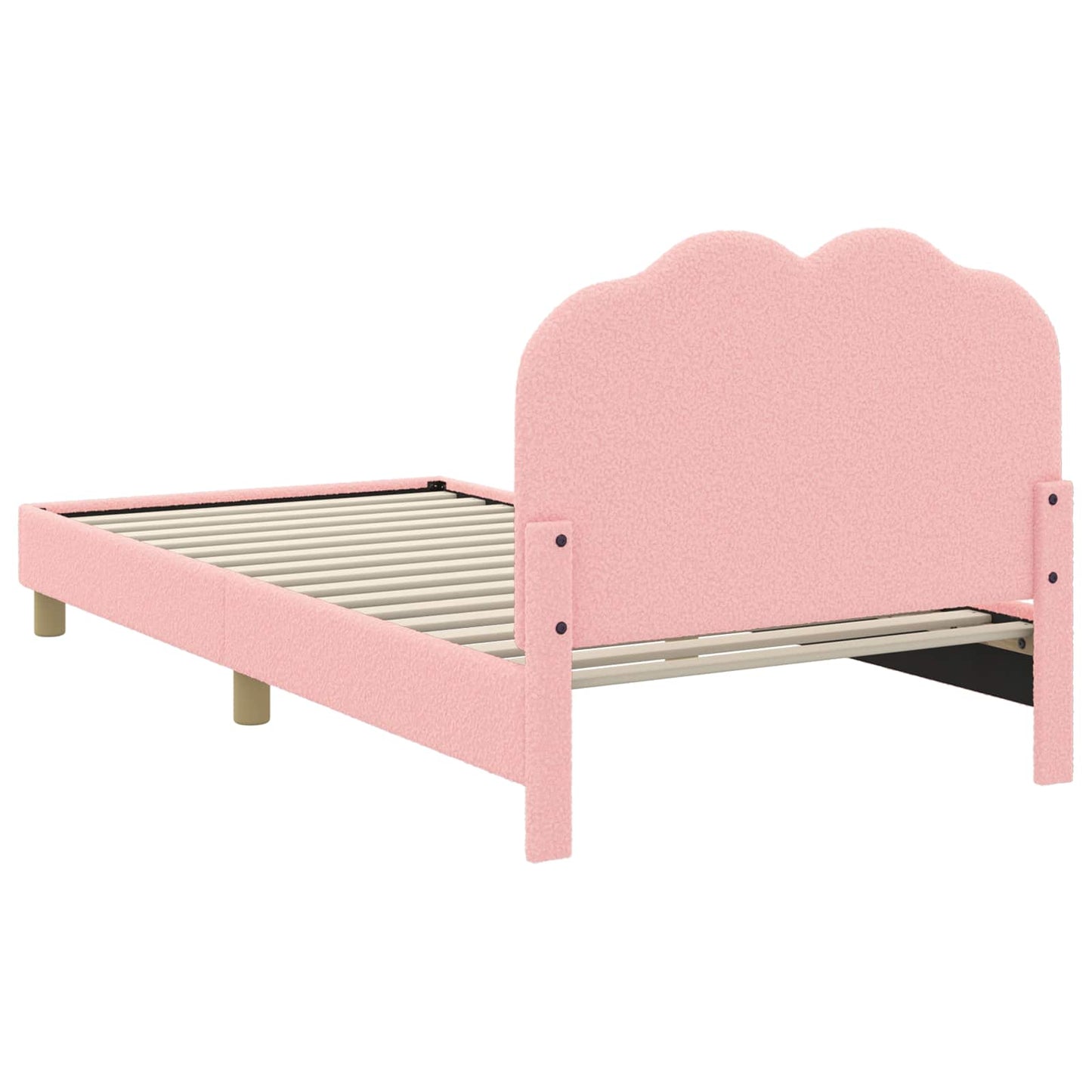 Struttura letto bambini con testata Rosa 80 x 200 cm Bouclé | homemem39