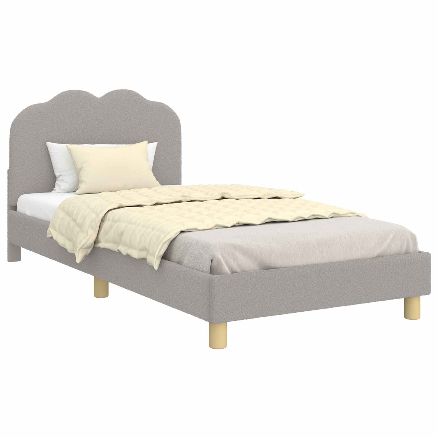 Struttura letto bambini con testata Grigio Chiaro 80x200 cm | homemem39