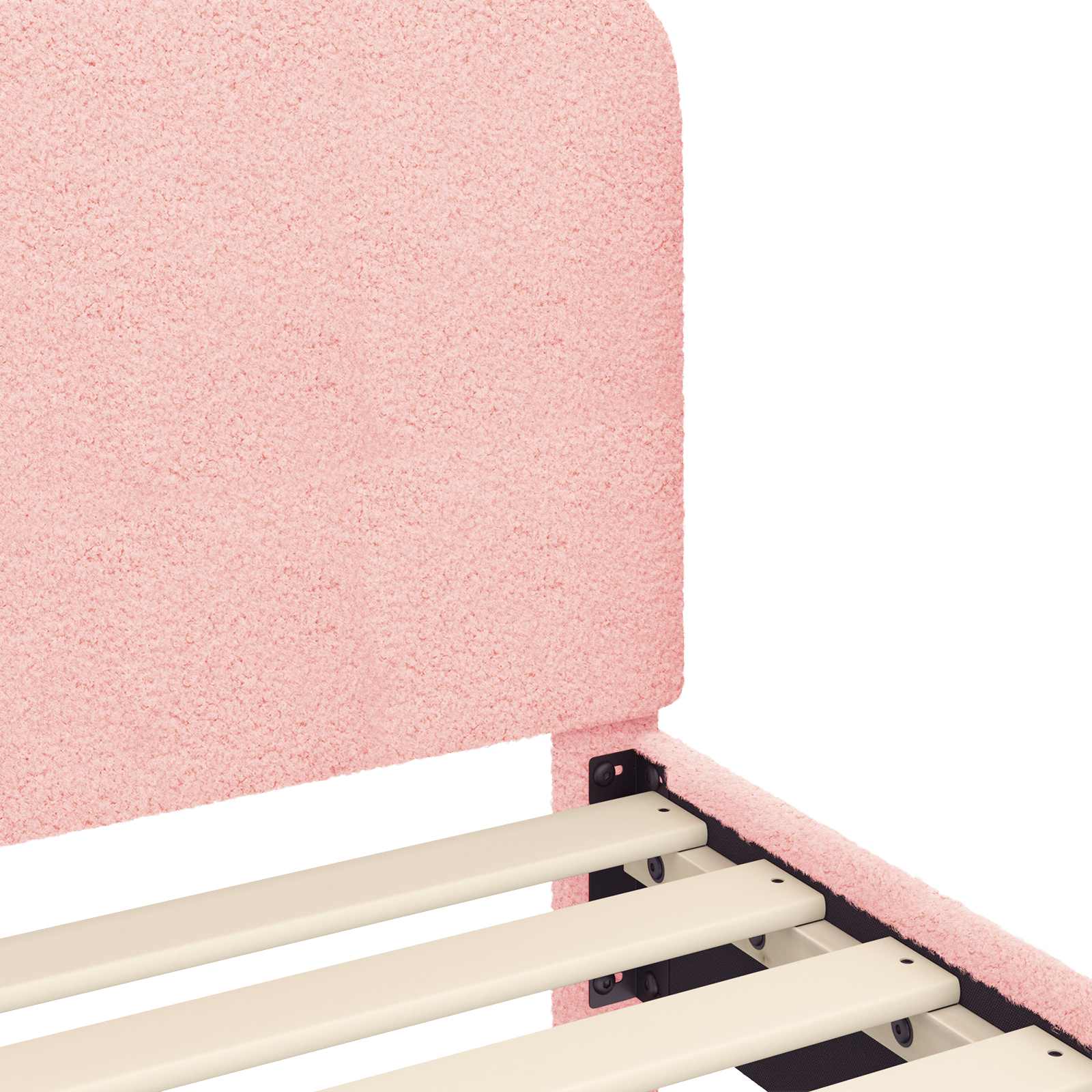 Struttura letto bambini con testata Rosa 90 x 190 cm Bouclé | homemem39