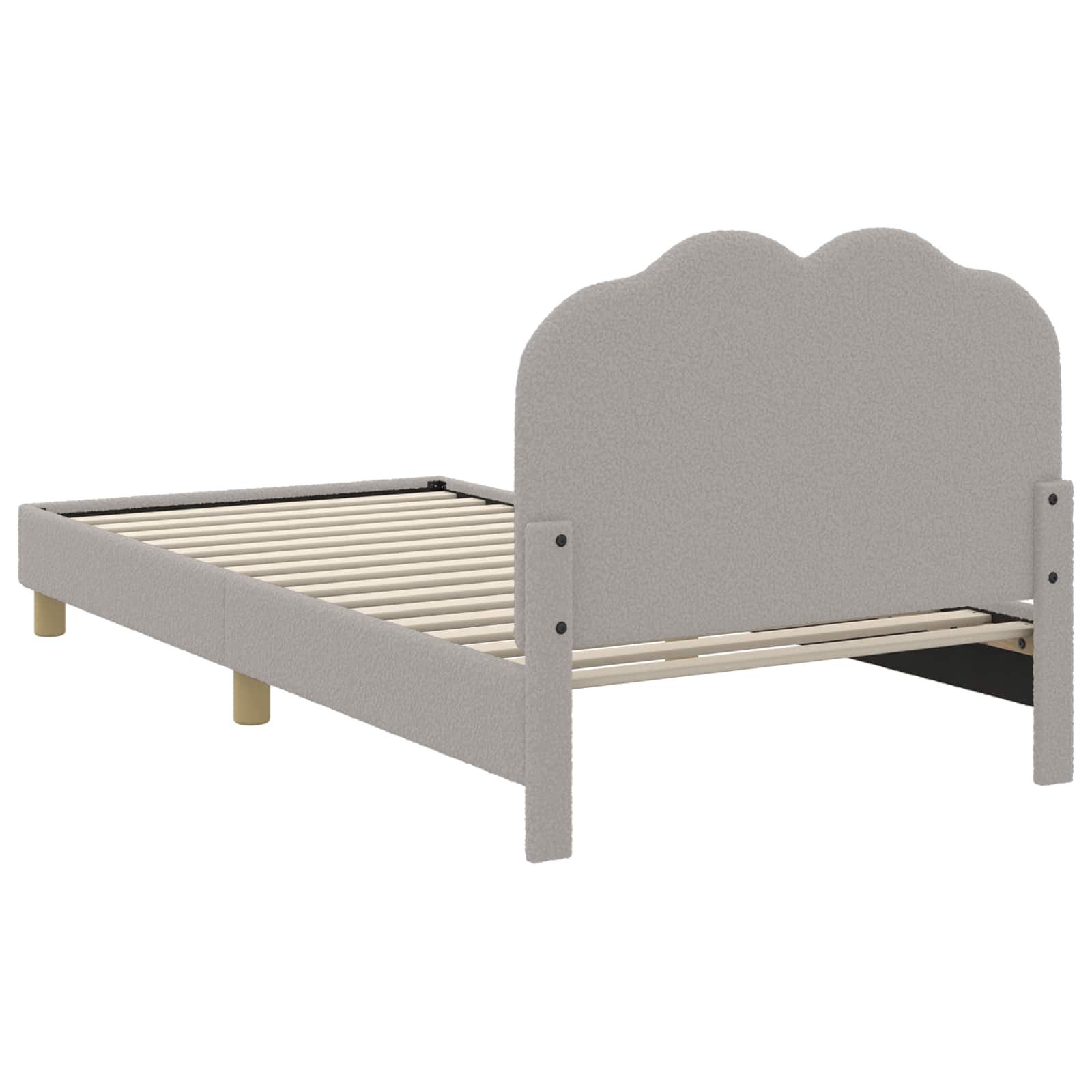 Struttura letto bambini con testata Grigio Chiaro 90x190 cm | homemem39