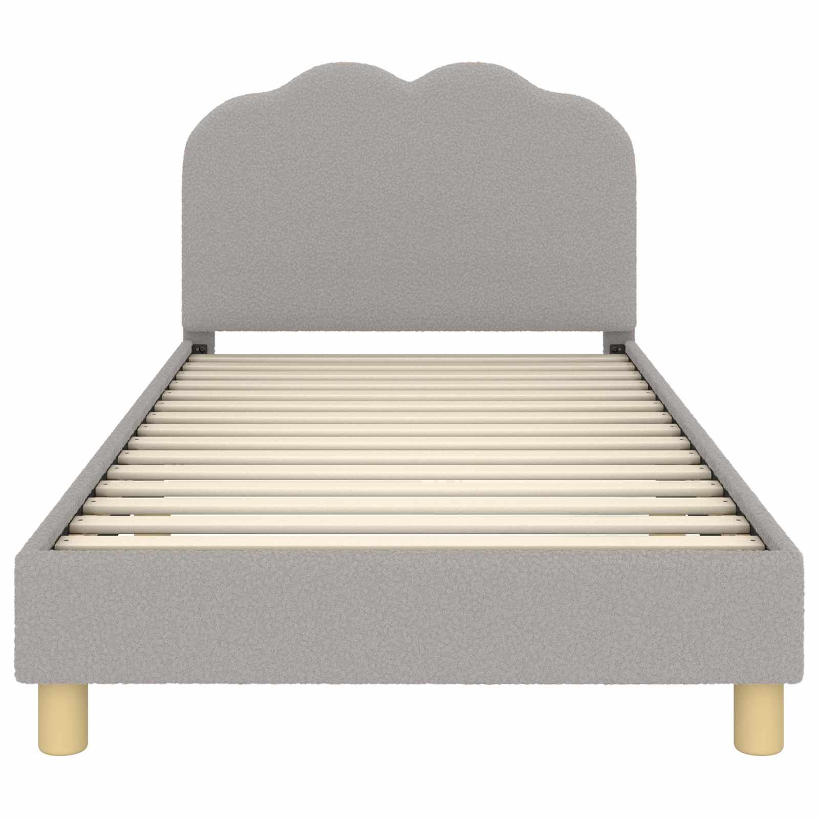 Struttura letto bambini con testata Grigio Chiaro 90x190 cm | homemem39