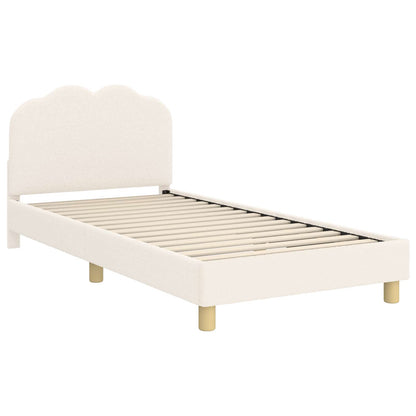 Struttura letto bambini con testata Crema 90 x 200 cm Bouclé | homemem39