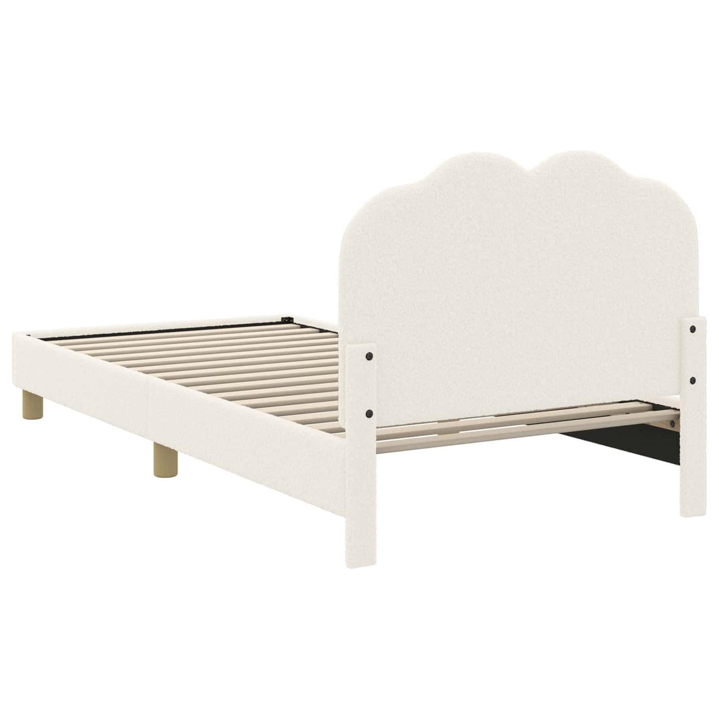 Struttura letto bambini con testata Crema 90 x 200 cm Bouclé | homemem39