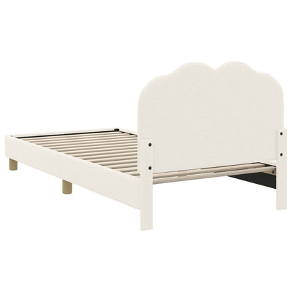 Struttura letto bambini con testata Crema 90 x 200 cm Bouclé | homemem39