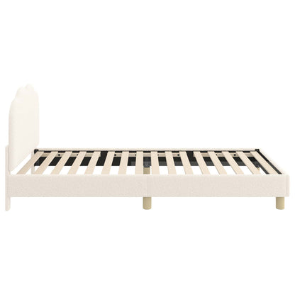 Struttura letto bambini con testata Crema 90 x 200 cm Bouclé | homemem39