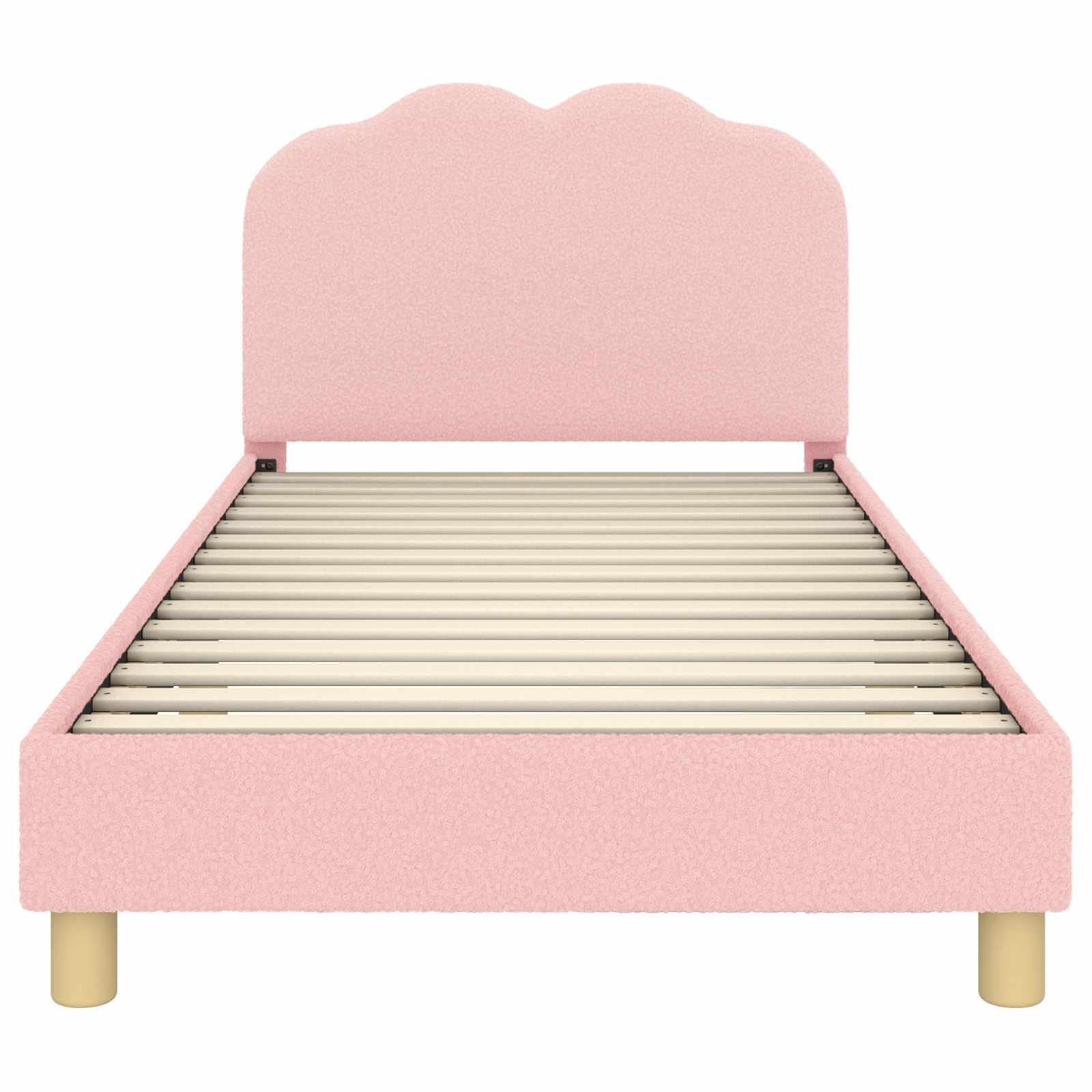 Struttura letto bambini con testata Rosa 90 x 200 cm Bouclé | homemem39