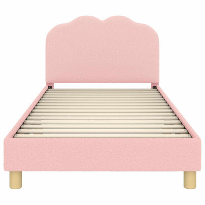 Struttura letto bambini con testata Rosa 90 x 200 cm Bouclé | homemem39