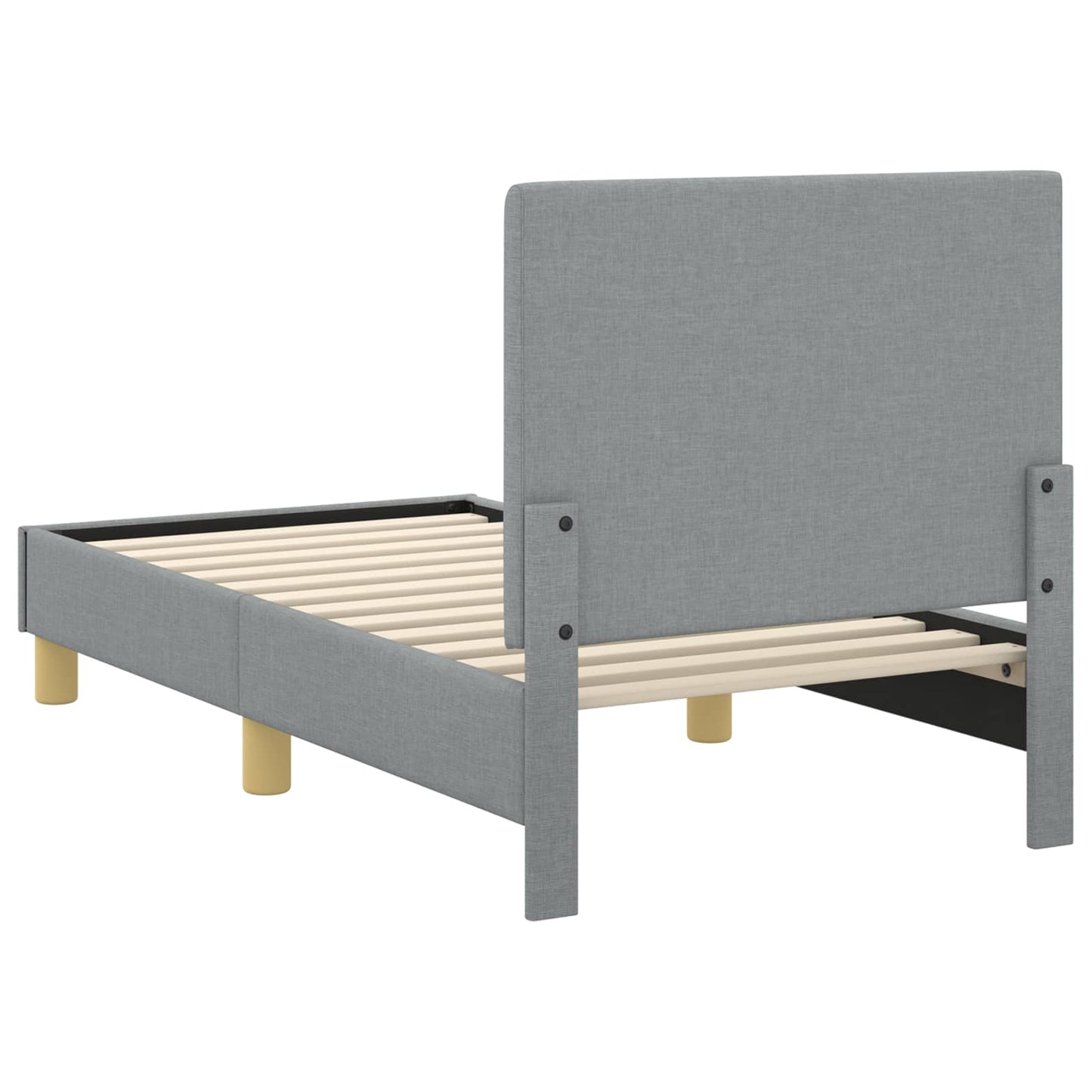Struttura letto per bambini con testata Grigio chiaro Tessuto | homemem39