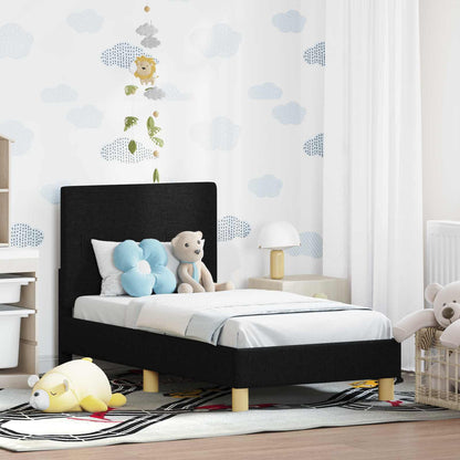 Struttura letto per bambini con testata Nero 70 x 140 cm | homemem39