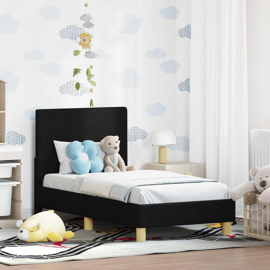 Struttura letto per bambini con testata Nero 70 x 140 cm | homemem39