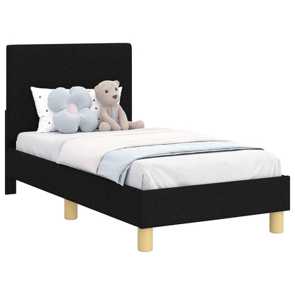 Struttura letto per bambini con testata Nero 70 x 140 cm | homemem39