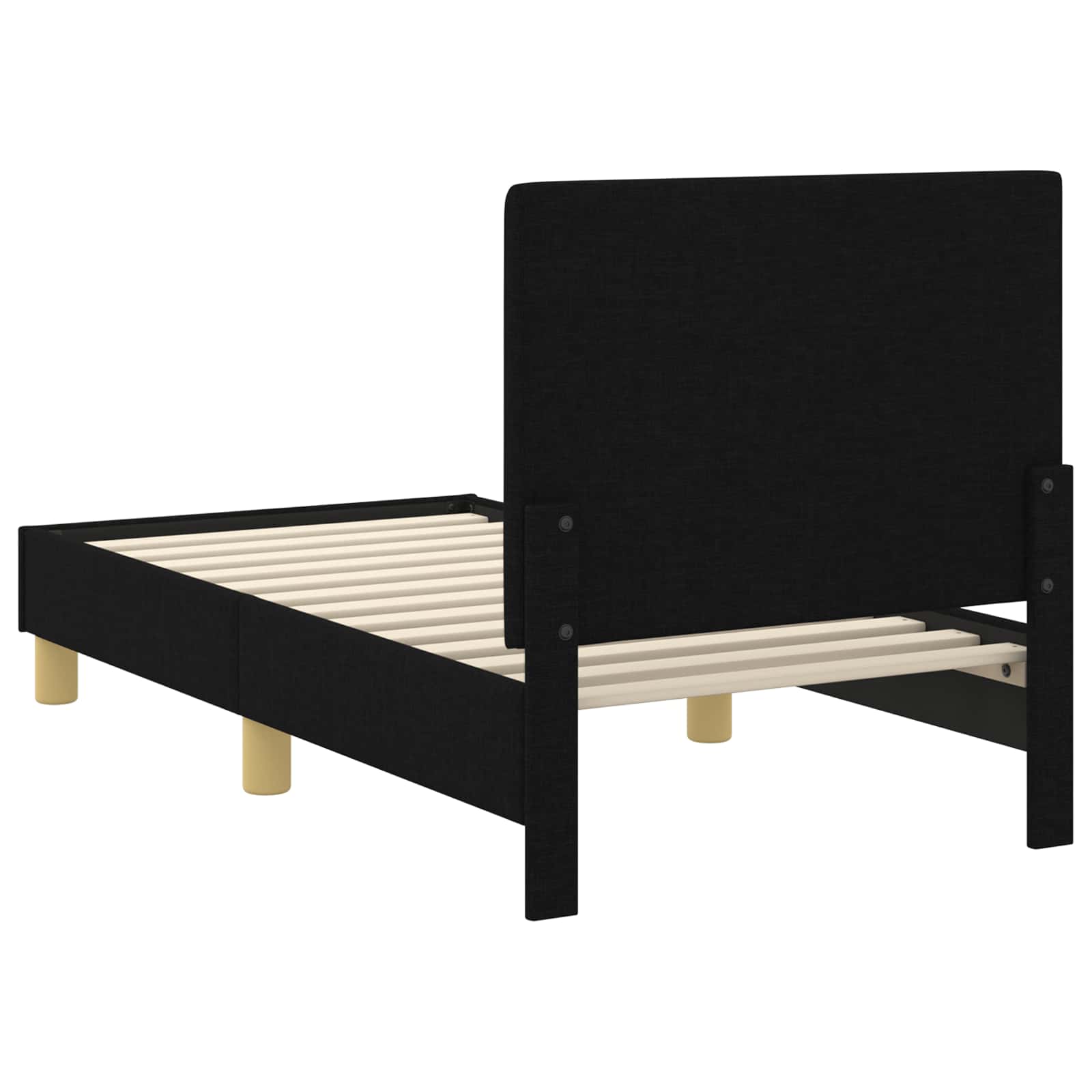 Struttura letto per bambini con testata Nero 70 x 140 cm | homemem39