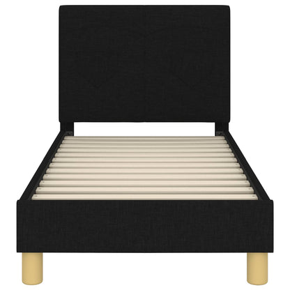 Struttura letto per bambini con testata Nero 70 x 140 cm | homemem39