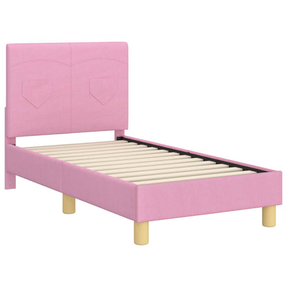 Struttura letto per bambini con testata Rosa 70 x 140 cm | homemem39