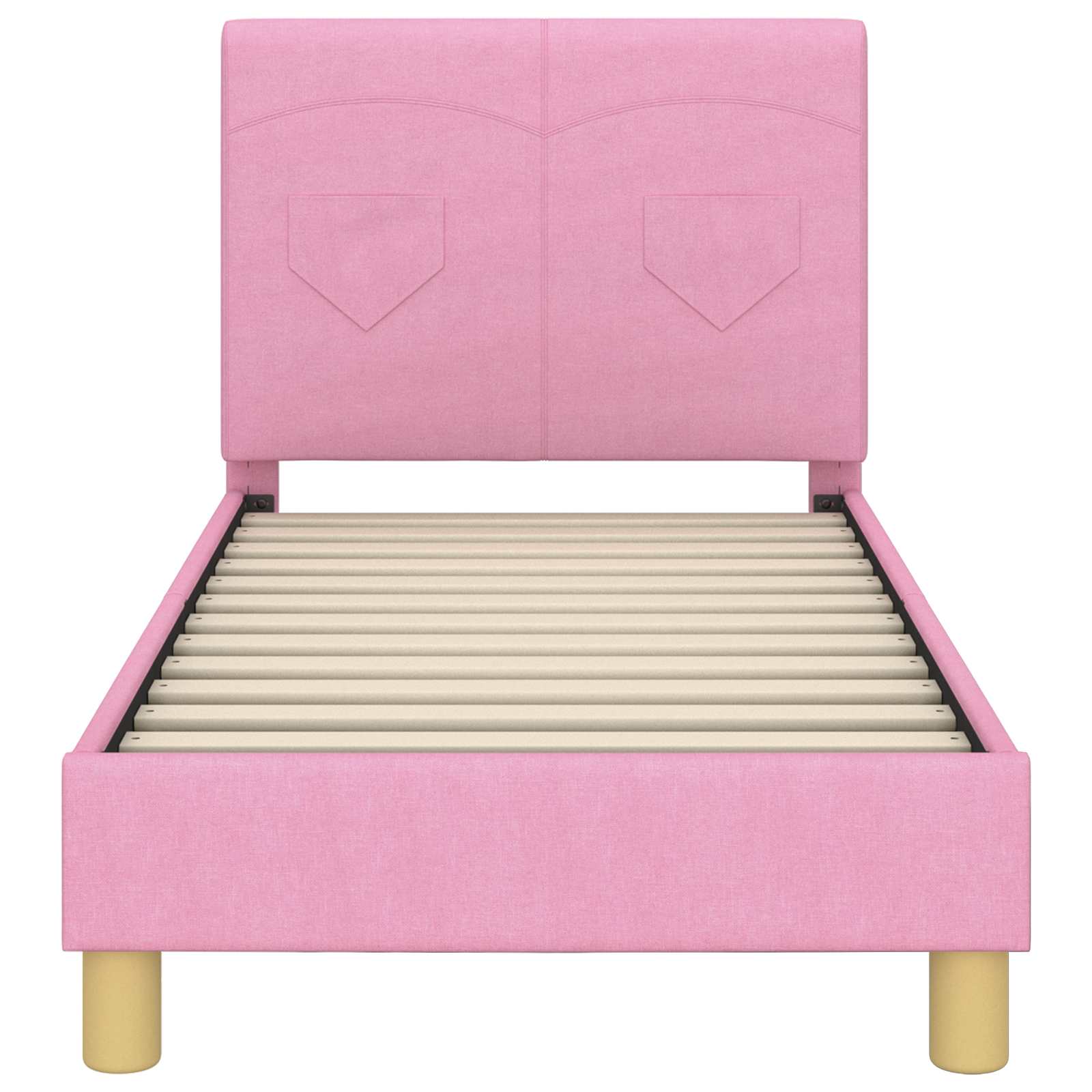 Struttura letto per bambini con testata Rosa 70 x 140 cm | homemem39