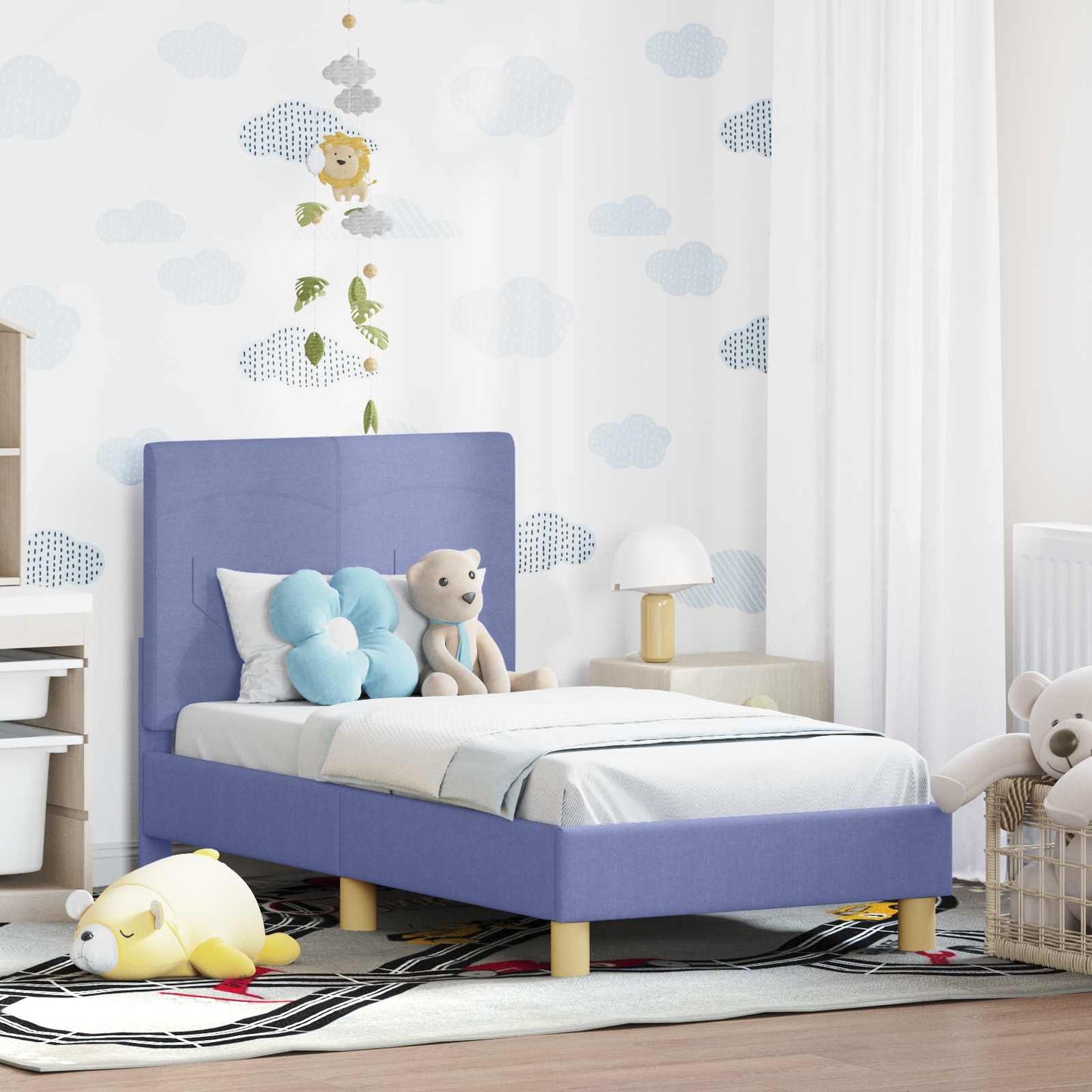 Struttura letto per bambini con testata Blu jeans 70 x 140 cm | homemem39