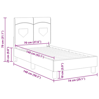 Struttura letto per bambini con testata Blu jeans 70 x 140 cm | homemem39