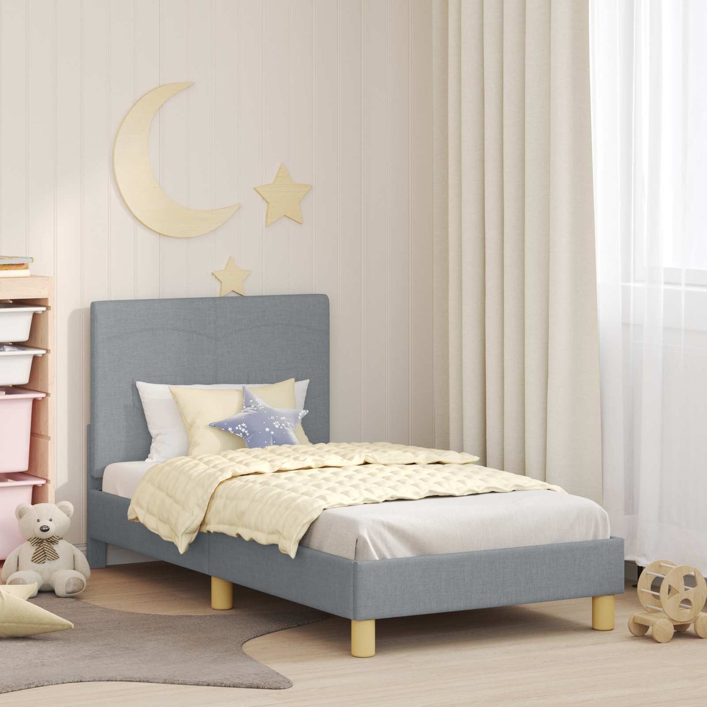 Struttura letto bambini con testata Grigio chiaro 80 x 160 cm | homemem39