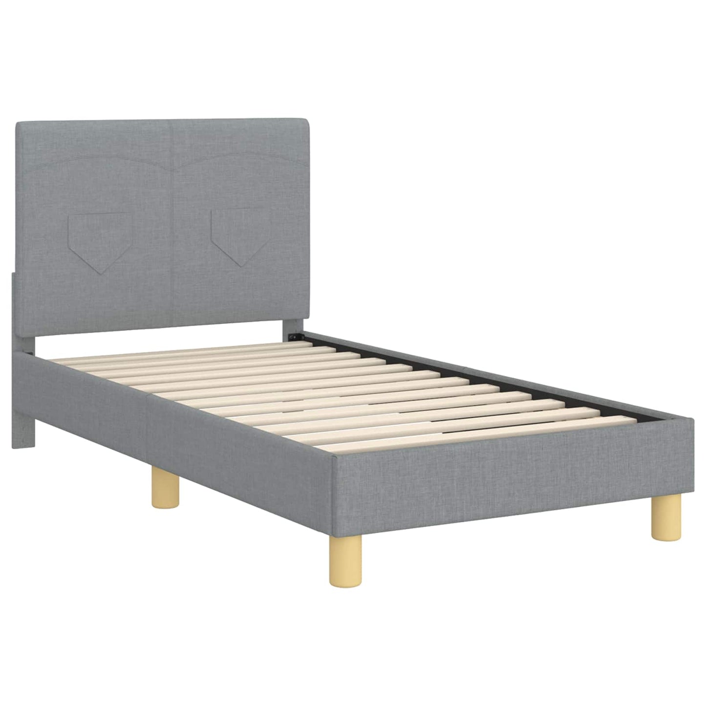 Struttura letto bambini con testata Grigio chiaro 80 x 160 cm | homemem39