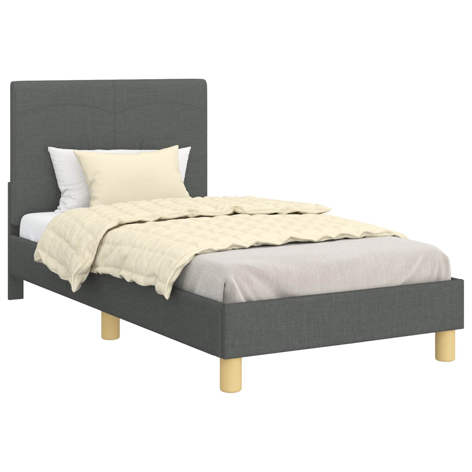 Struttura letto bambini con testata Grigio scuro 80 x 160 cm | homemem39