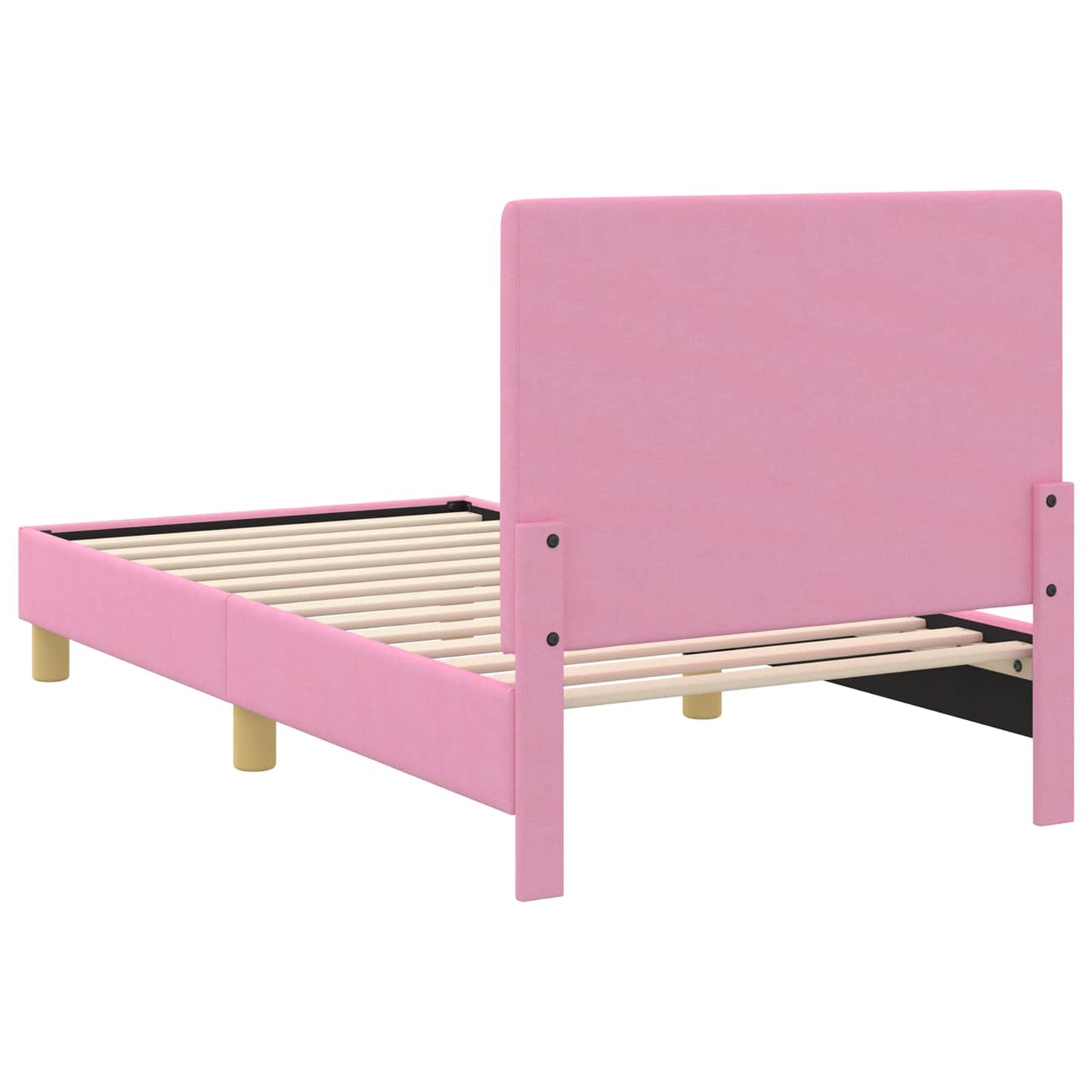 Struttura letto bambini con testata Rosa 80 x 160 cm Tessuto | homemem39