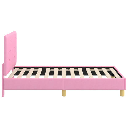 Struttura letto bambini con testata Rosa 80 x 160 cm Tessuto | homemem39