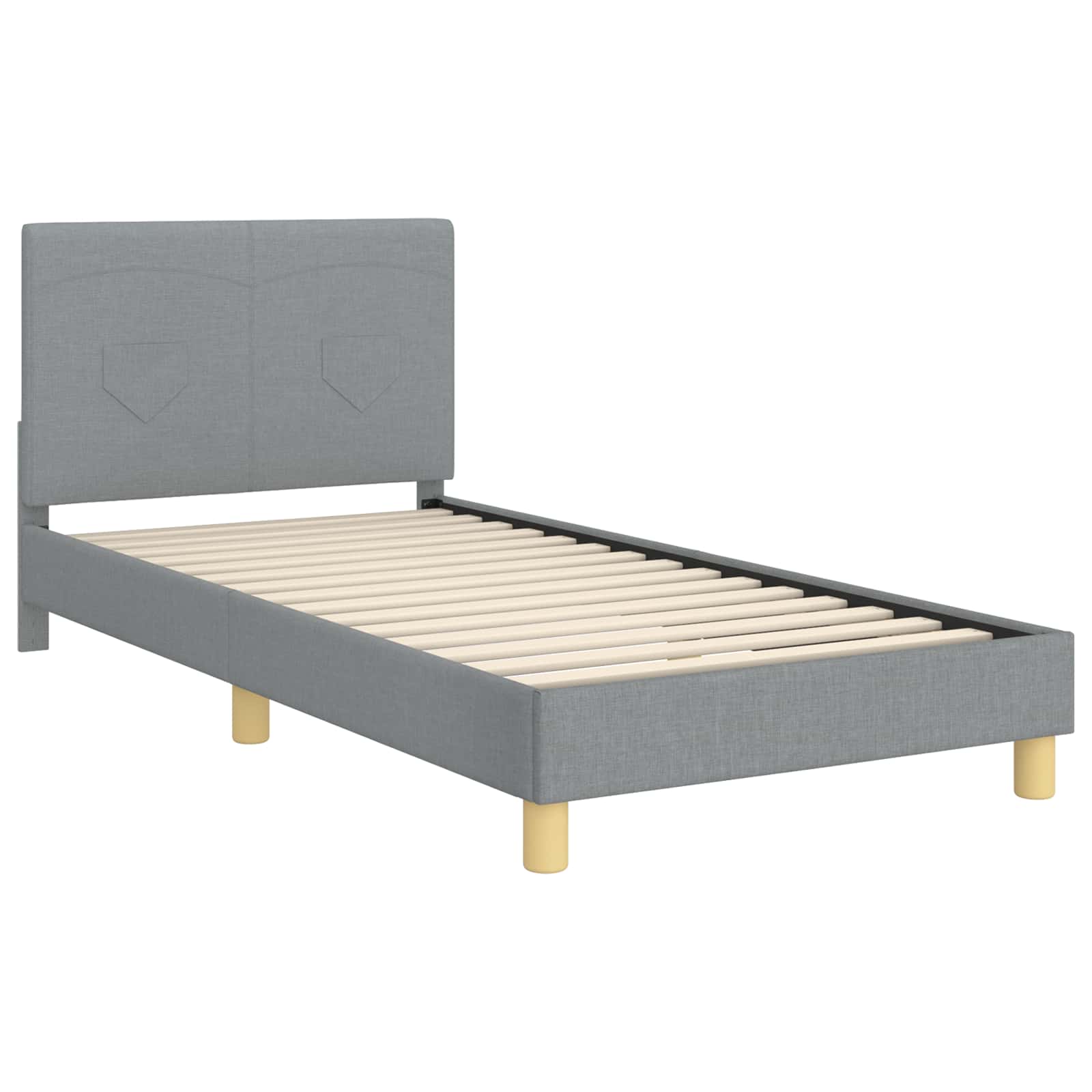 Struttura letto bambini con testata Grigio chiaro 80 x 200 cm | homemem39