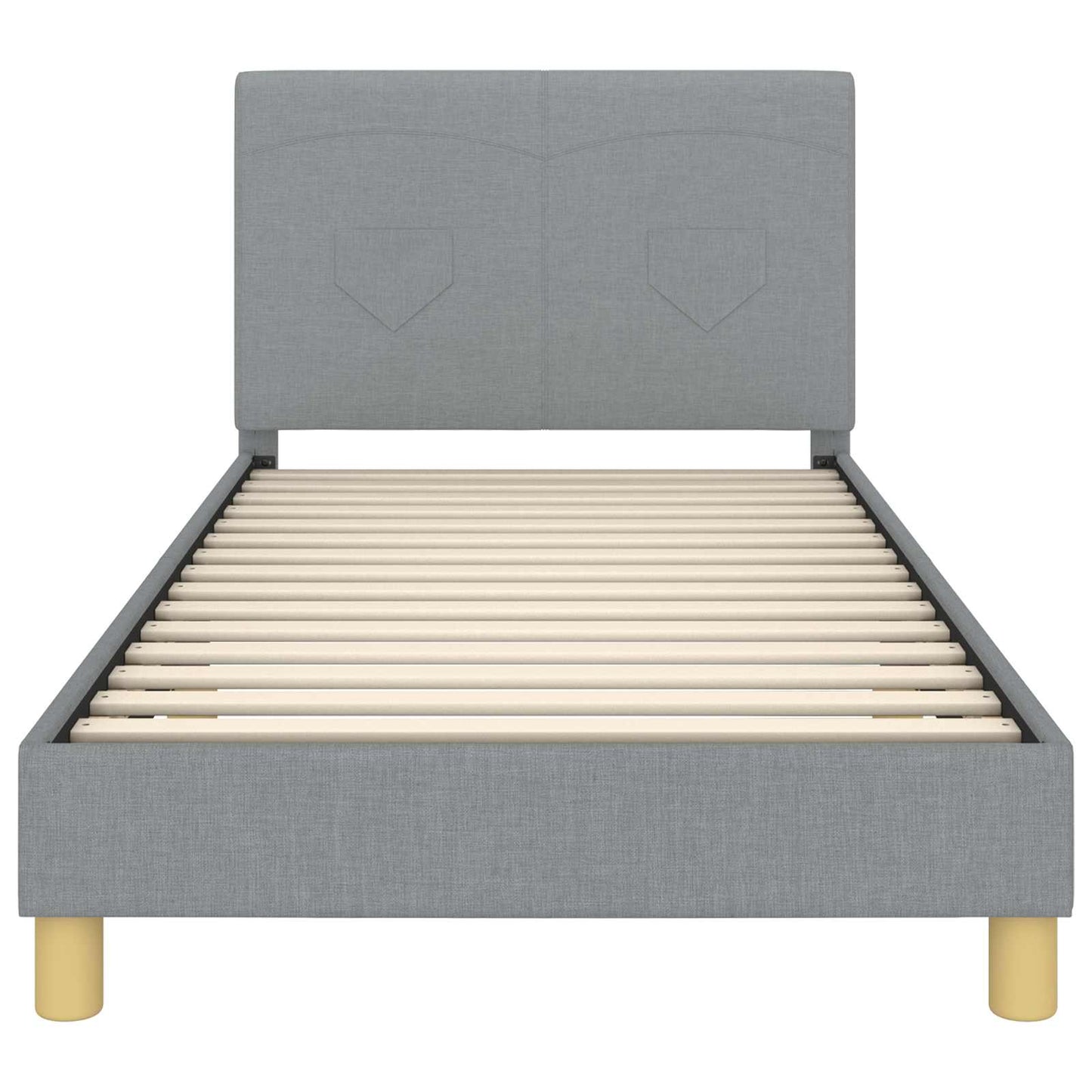 Struttura letto bambini con testata Grigio chiaro 80 x 200 cm | homemem39