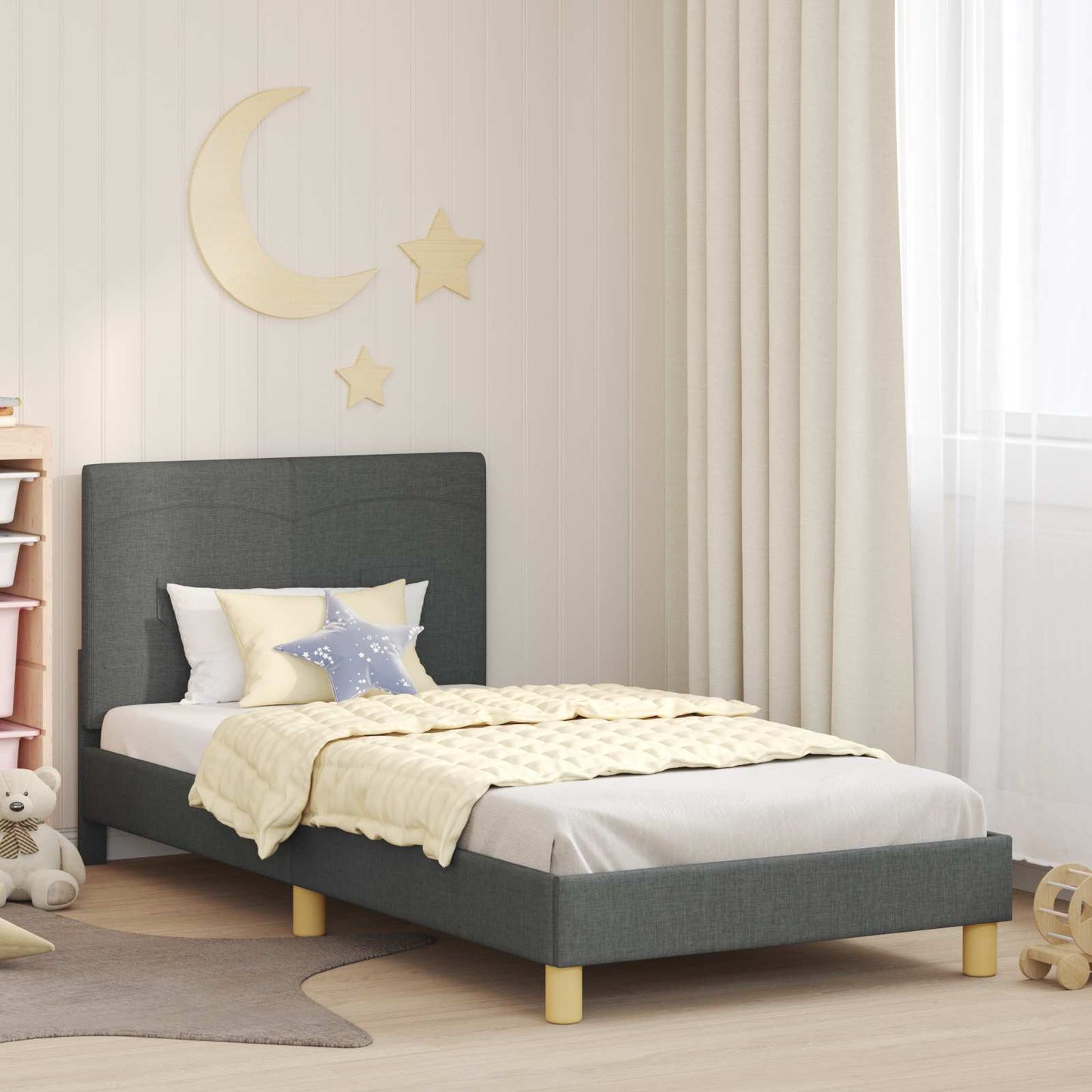 Struttura letto bambini con testata Grigio scuro 80 x 200 cm | homemem39