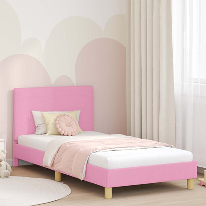 Struttura letto bambini con testata Rosa 80 x 200 cm Tessuto | homemem39