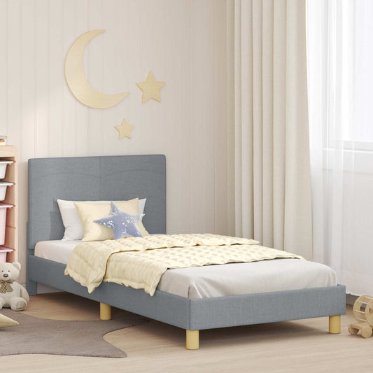 Struttura letto bambini con testata Grigio chiaro 90 x 190 cm | homemem39