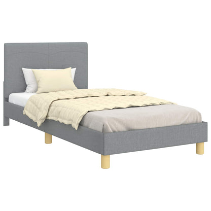 Struttura letto bambini con testata Grigio chiaro 90 x 190 cm | homemem39