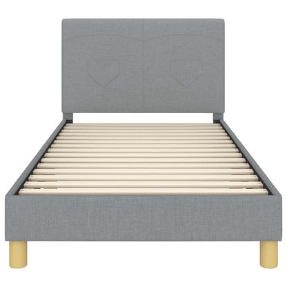 Struttura letto bambini con testata Grigio chiaro 90 x 190 cm | homemem39