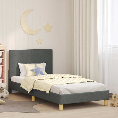 Struttura letto bambini con testata Grigio scuro 90 x 190 cm | homemem39
