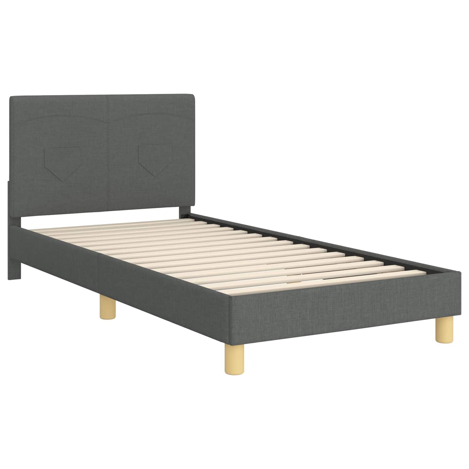 Struttura letto bambini con testata Grigio scuro 90 x 190 cm | homemem39