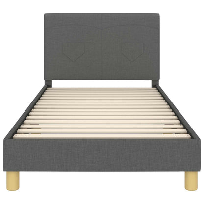 Struttura letto bambini con testata Grigio scuro 90 x 190 cm | homemem39