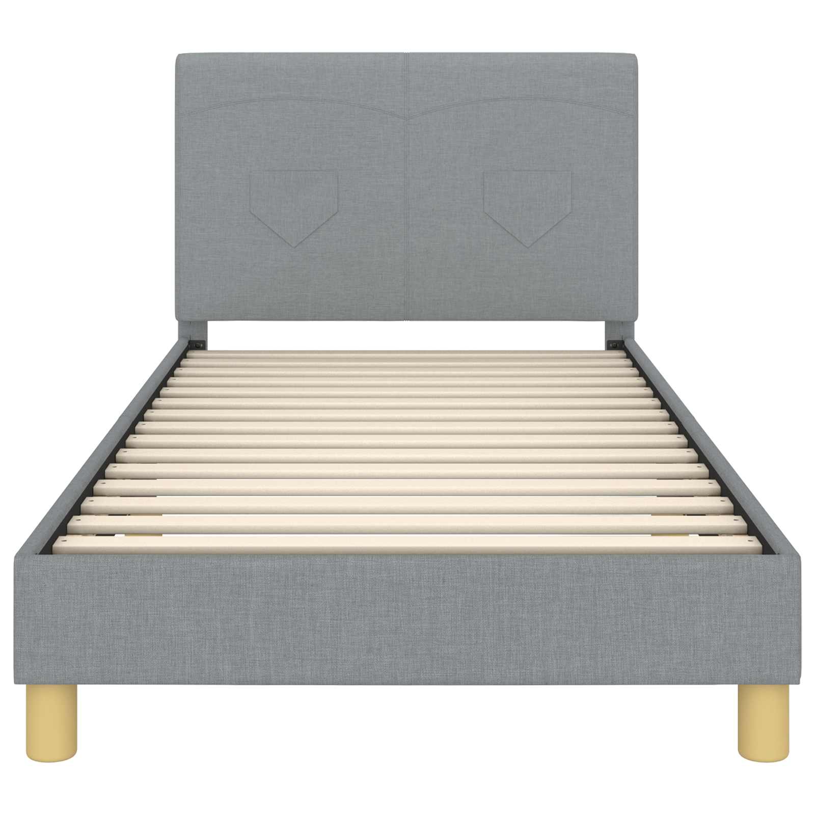 Struttura letto bambini con testata Grigio chiaro 90 x 200 cm | homemem39