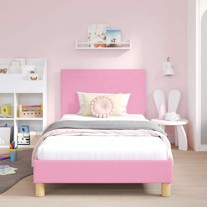 Struttura letto bambini con testata Rosa 90 x 200 cm Tessuto | homemem39