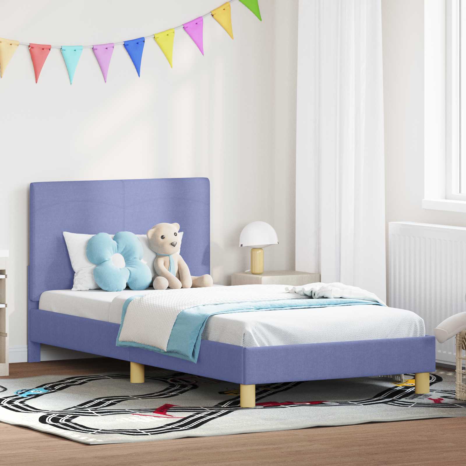Struttura letto bambini con testata Blu jeans 90 x 200 cm | homemem39