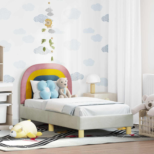 Struttura letto per bambini con testata Crema 70 x 140 cm | homemem39
