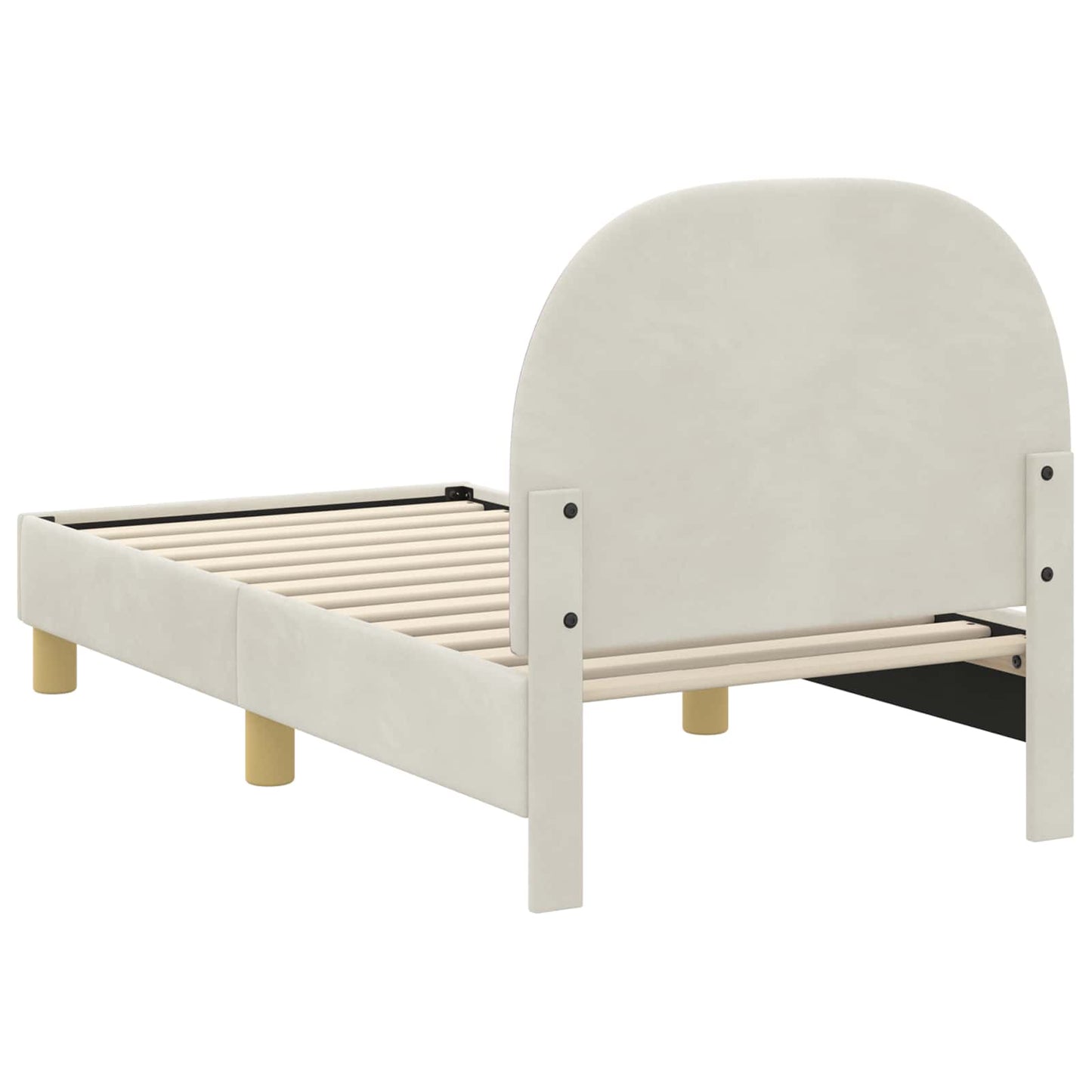 Struttura letto per bambini con testata Crema 70 x 140 cm | homemem39