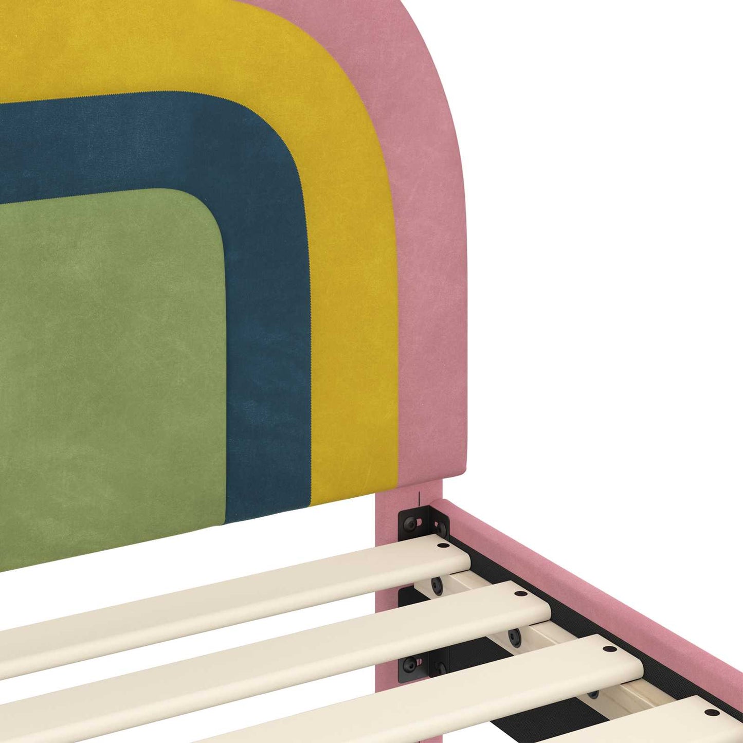 Struttura letto per bambini con testata Rosa 70 x 140 cm | homemem39